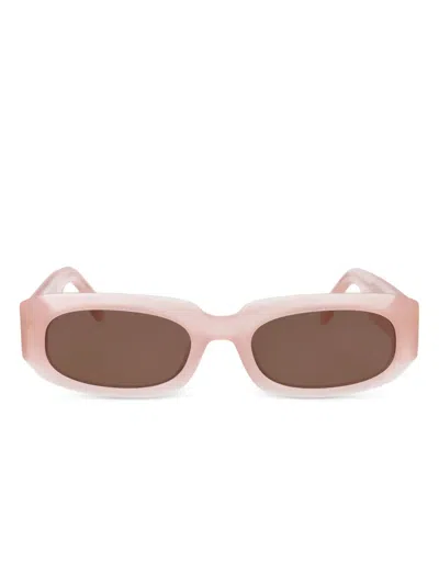 Palm Angels Eyewear Noah Sunglasses In 3b64 Light Pink Brown