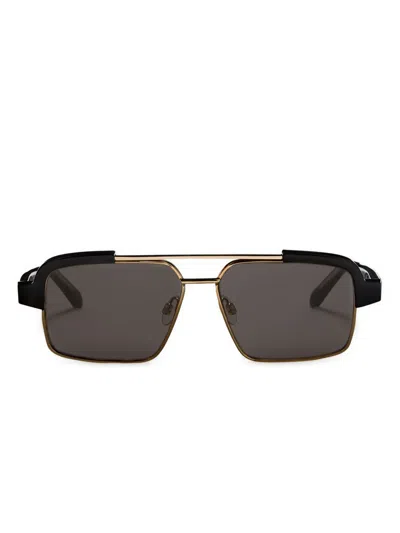 Palm Angels Eyewear Panorama Sonnenbrille In Schwarz