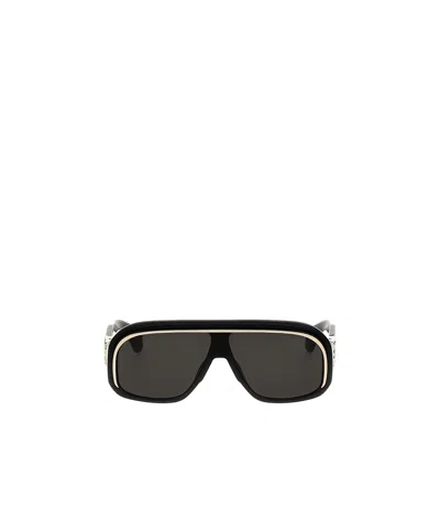 Palm Angels Eyewear Reedley Shield Frame Sunglasses In Black