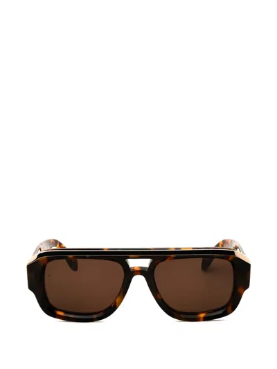 Palm Angels Eyewear Stockton Rectangle-frame Sunglasses In Brown