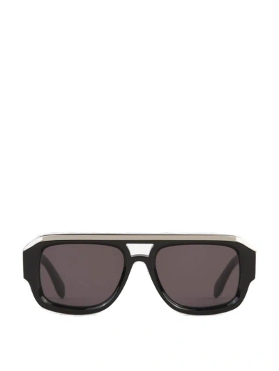 Palm Angels Eyewear Stockton Rectangular Frame Sunglasses In Black