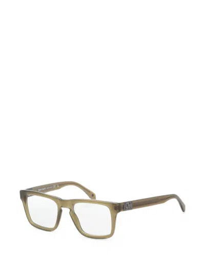 Palm Angels Eyewear Style 7 Square-frame Eyeglasses In Green