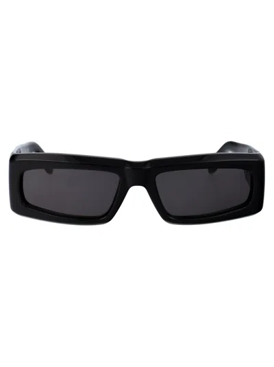 Palm Angels Eyewear Yreka Rectangular Frame Sunglasses In Black