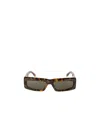 Palm Angels Eyewear Yreka Rectangular Frame Sunglasses In Green