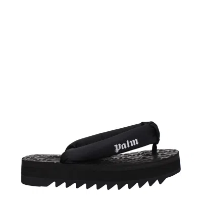 Palm Angels Fabric Flip-flop Women's Sandal In Black