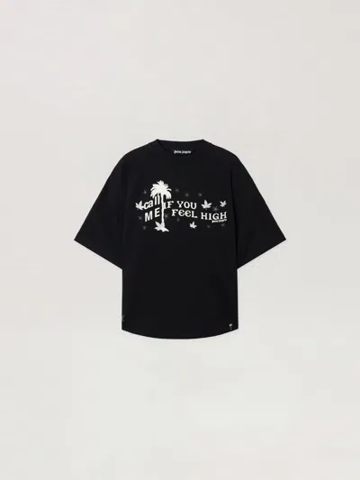 Palm Angels Feel High Oversized T-shirt In Black