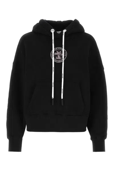 Palm Angels Logo-embroidered Sweatshirt In Black