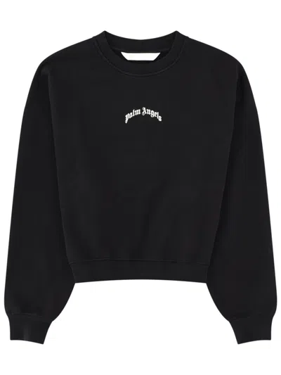 Palm Angels Comfortable Cotton Sweatshirt For Women In Black