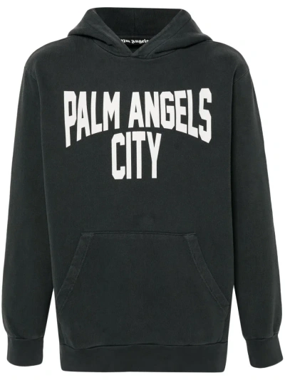 Palm Angels Felpa  City In Grey