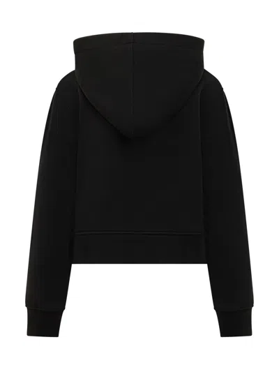 Palm Angels Fitted Hoodie In Black Brown