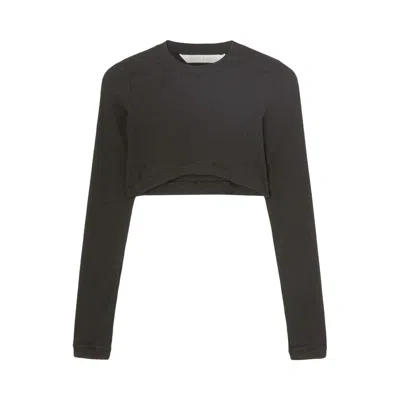 Pre-owned Palm Angels Fitted Ribbed Long-sleeve Tee 'black' | Women's Size S