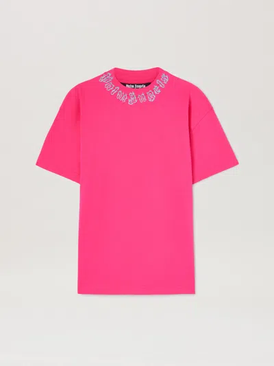 PALM ANGELS NECK LOGO TEE