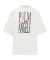 Palm Angels Flame-print Loose Tee In White