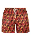 Palm Angels Flame-print Swim Shorts In Red