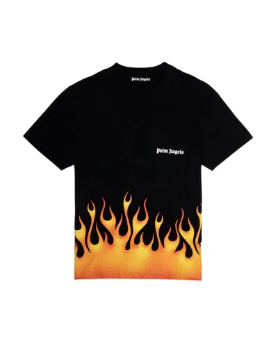 Palm Angels Flame T-shirt In Black