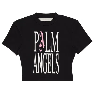 Pre-owned Palm Angels Flames Baby Tee 'black/off White' | Women's Size L