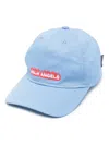 Palm Angels Flames Logo-embroidered Baseball Cap In Blue