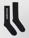 Palm Angels Ribbed Stretch Cotton Blend Socks