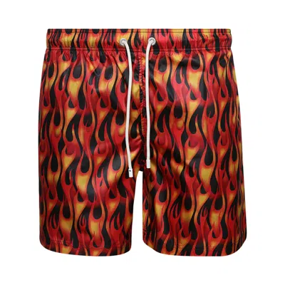 Pre-owned Palm Angels Flames Swimshorts 'red/yellow' | Men's Size S