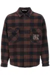 PALM ANGELS FLANNEL OVERSHIRT WITH CHECK MOTIF
