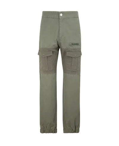 PALM ANGELS PANELLED MULTI-POCKET CARGO TROUSERS