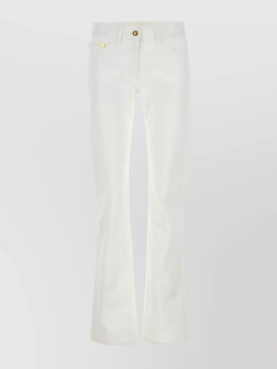 Palm Angels Monogram Straight-leg Jeans In 0303 Off White