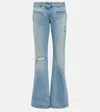 Palm Angels Flared Jeans In Blue