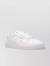 Palm Angels Flat Sole Sneakers Featuring Perforated Detailing In White