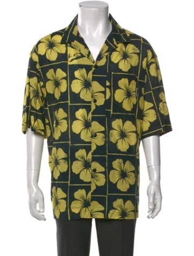 Pre-owned Palm Angels Floral Print Short Sleeve Shirt In Multi