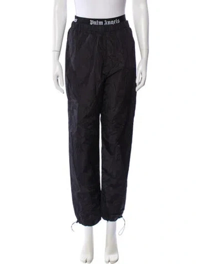 Pre-owned Palm Angels Floral Print Straight Leg Pants In Black