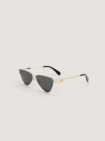 Palm Angels Fontana Black Lens Sunglasses In Shiny Gold