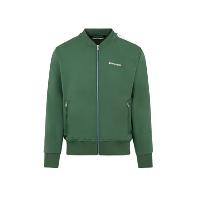 Palm Angels Forest Green Sports Sweatshirt With Zip