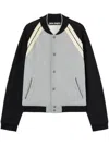 Palm Angels Front Button Closure Light Grey Sweater With Raglan Sleeves And Logo Detail In Gray