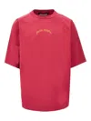 Palm Angels Curved Logo Oversized T-shirt In Pink