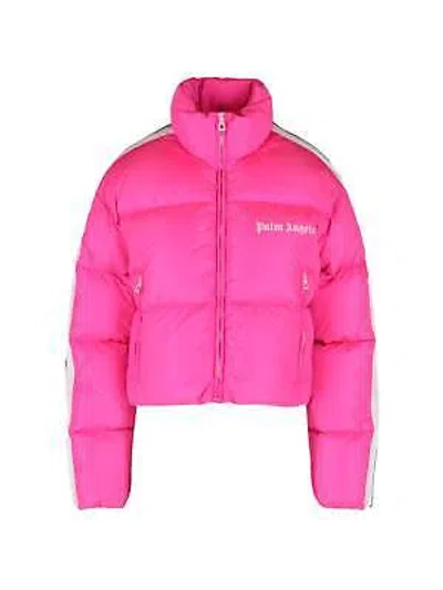 Pre-owned Palm Angels Fuchsia Nylon Down Jacket In Pink