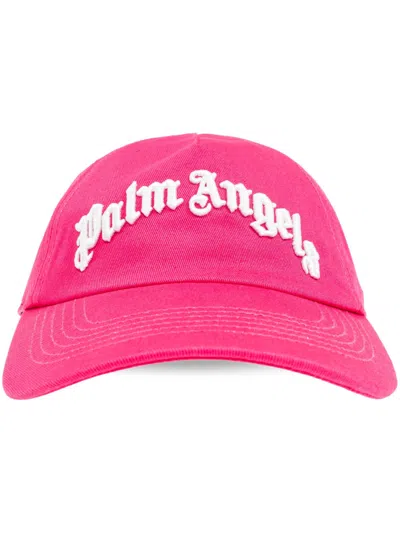 Palm Angels Fuchsia Pink Signature Baseball Hat
