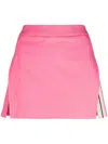Palm Angels Stripe-detail A-line Miniskirt In Fuchsia