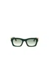 Palm Angels Full Frame Sunglasses In Green