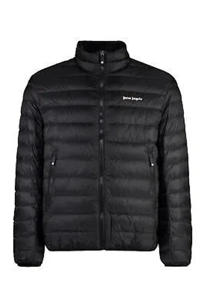 Pre-owned Palm Angels Full Zip Down Jacket In Black