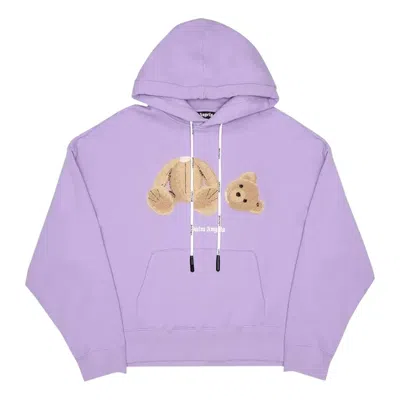 Palm Angels Fw21 Bear Hoodie 'lilac Brown'