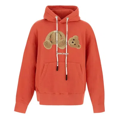 Palm Angels Fw22 Bear Hoody 'coral Brown'