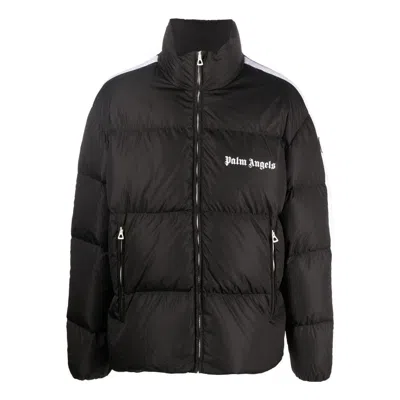 PALM ANGELS PALM ANGELS FW22 CLASSIC TRACK DOWN JACKET 'BLACK WHITE'