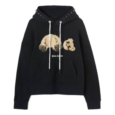 Palm Angels Fw22 Punk Bear Hoodie 'black Brown'