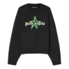 Palm Angels Star Sprayed Crewneck Sweatshirt In Black