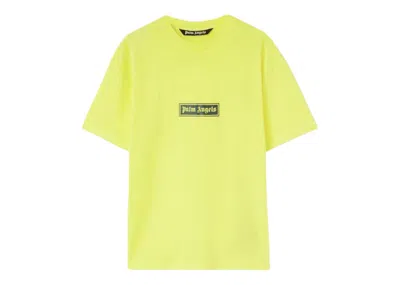 Pre-owned Palm Angels Garment Dye Box Logo T-shirt In Yellow/white In Multi