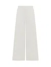 Palm Angels Gb Label Cuffed Trousers In White