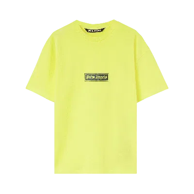 Pre-owned Palm Angels Gd Box Logo Tee 'yellow/white'