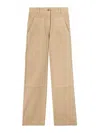 Palm Angels Neutral Bull Cargo Jeans In Neutral