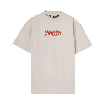Pre-owned Palm Angels Gd Burning Logo Classic Tee 'off White'