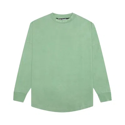 Pre-owned Palm Angels Gd Classic Logo Over Long-sleeve Tee 'forest Green'